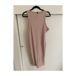 Dusty Rose Midi Bandeau Dress